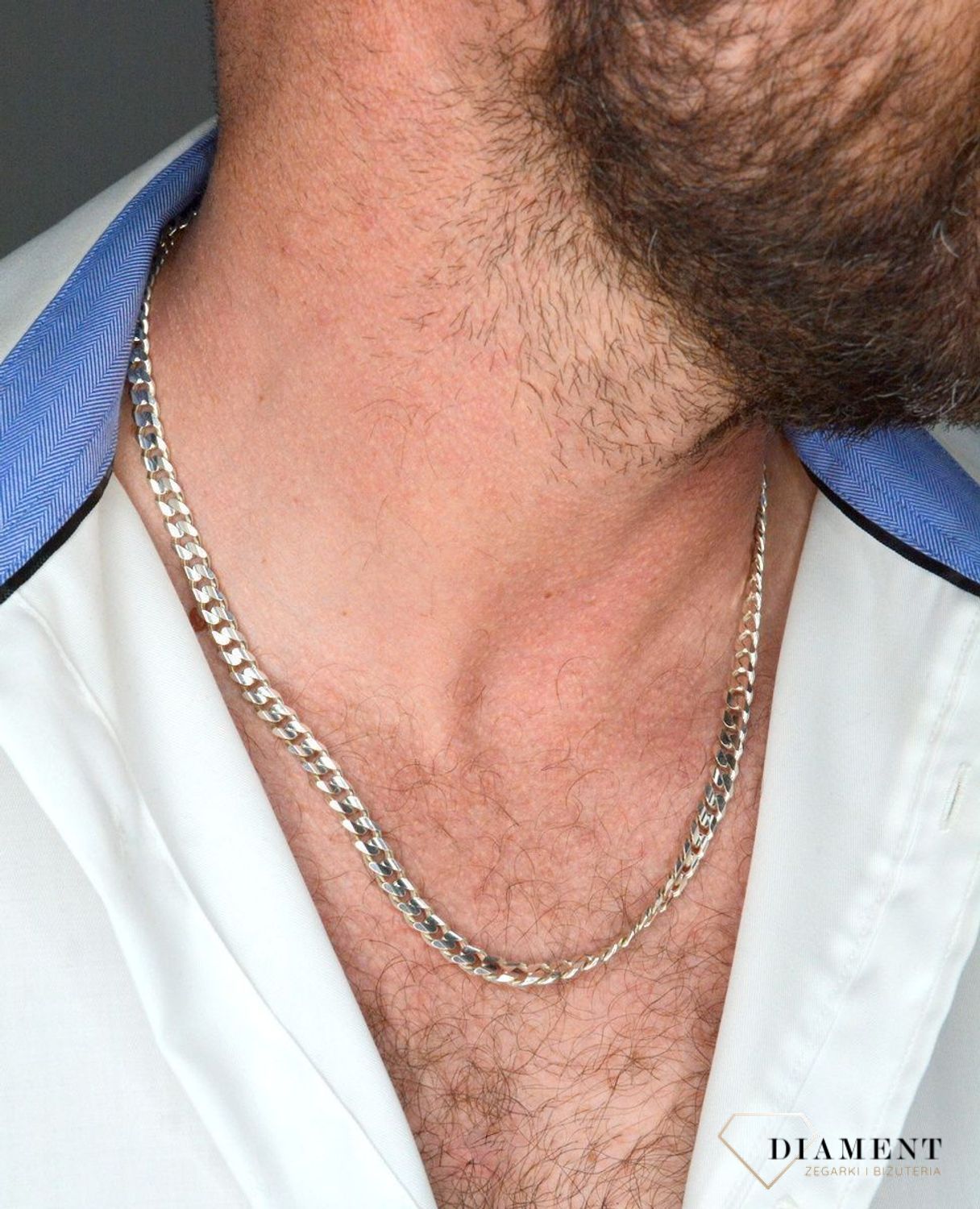 Srebrny łańcuszek 925 męski pancerka DIA-LAN-5889-925 6,3mm (1).jpg